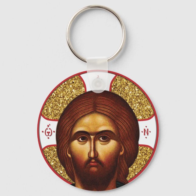Chaveiro Ícone Ortodoxo do Cristo de Jesus Sagrado (Frente)