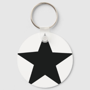 Chaveiro ícone preto da estrela