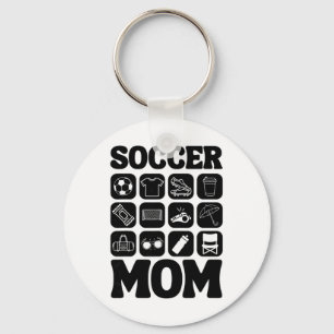 Chaveiro Ícones de Mãe de Futebol Essencial de Futebol _2
