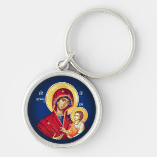 Chaveiro Ícones ortodoxos cristãos bizantinos: Virgem Maria