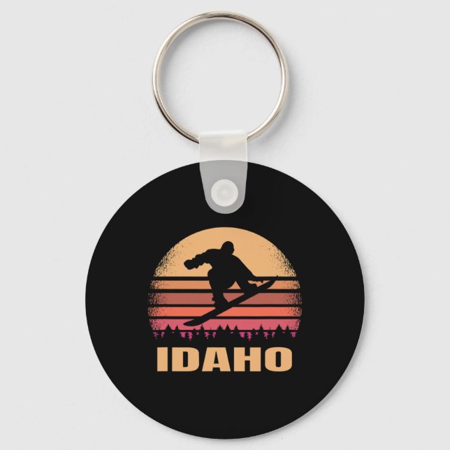 Chaveiro Idaho Snowinternamento Vintage Id Neve Boarder Ret (Frente)