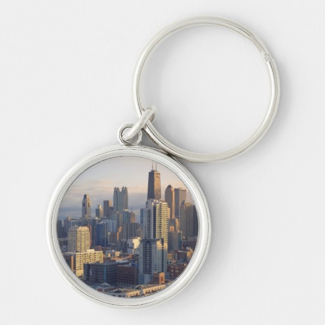 Chaveiro Ideia da arquitectura da cidade com luz fantástica (Frente)