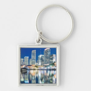 Chaveiro Ideia da skyline com reflexão na água, Miami