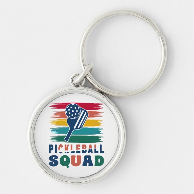 Chaveiro Ideia de presente para jogadores de pickleball (Frente)