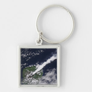 Chaveiro Ideia satélite de uma pena grossa, vapor-rica