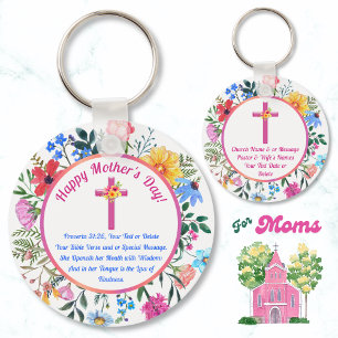 Chaveiro Ideias de presentes da Igreja do dia de as mães, P