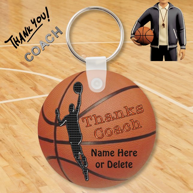 Chaveiro Ideias de Presentes Personalizados para Treinador  (Cheap basketball coach gifts. Thank you basketball coach. Boys basketball coach gift ideas. Keychain)