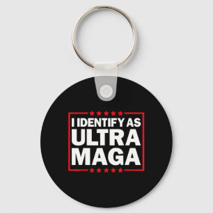 Chaveiro Identifico-Me Como Ultra MAGA Ultra MAGA E Orgulho