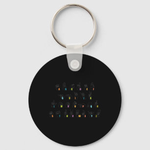 Chaveiro Idioma de Sinal Alfabeto Design surdez Sensibiliza