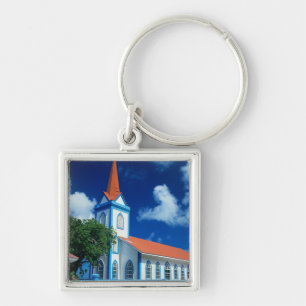 Chaveiro Igreja colorida na ilha de Tahaa no