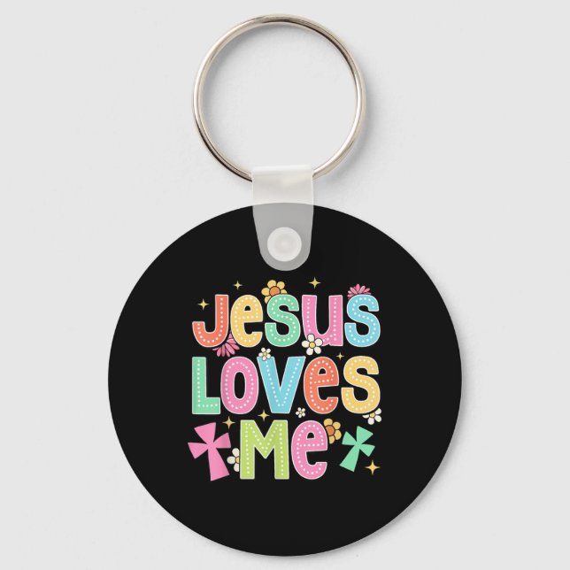 Chaveiro Igreja Cristã Bíblica Groovy Jesus Me Ama  (Frente)