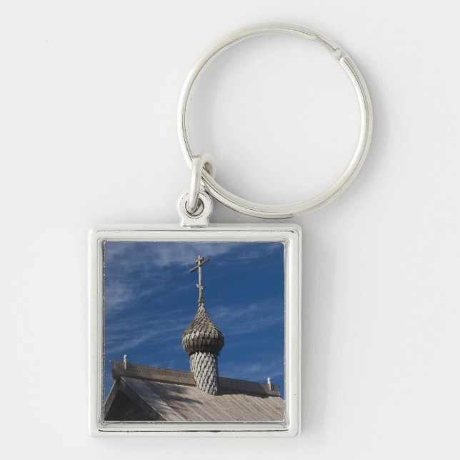 Chaveiro igreja ortodoxa russa de madeira tradicional (Frente)