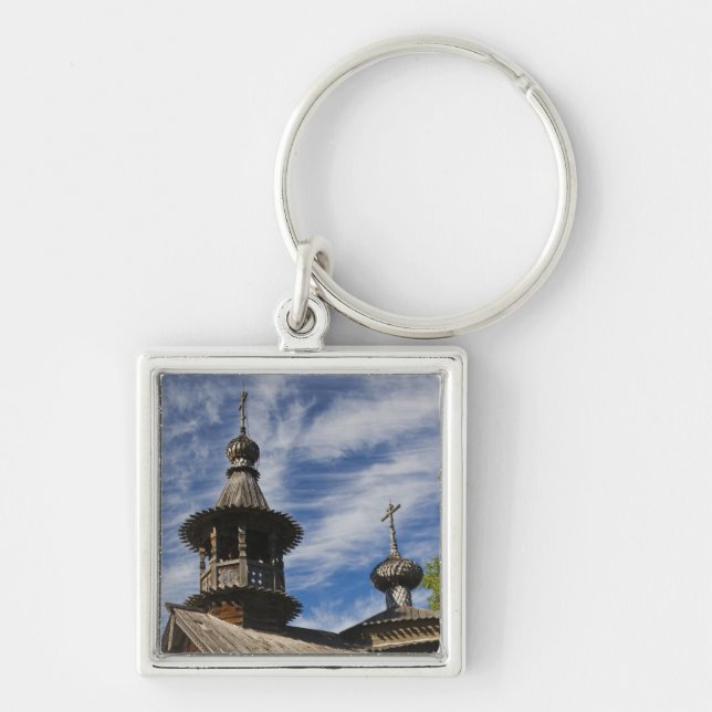 Chaveiro Igreja Ortodoxa Russa tradicional de madeira (Frente)