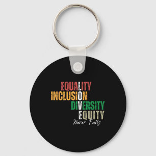 Chaveiro Igualdade Inclusão Diversidade Equidade Amor Nunca