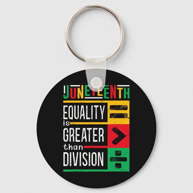 Chaveiro Igualdade Sobre Divisão Juneteenth Afro Orgulho Pa (Frente)