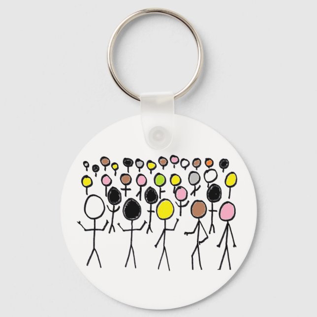 Chaveiro Igualdade Stickmen (Frente)