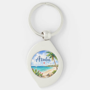 Chaveiro Ilha caribenha holandesa de Aruba lembrança de via