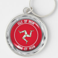 Ilha do emblema redondo do homem
