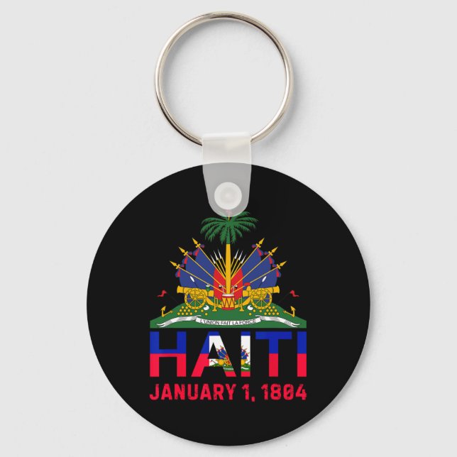 Chaveiro Ilha Do Haiti Fora Do Haiti Data Da Independência (Frente)
