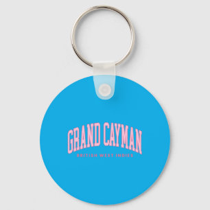 Chaveiro Ilhas Grand Cayman Verão Retro Préppy Retrô