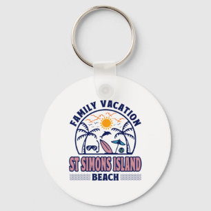 Chaveiro Ilhas Simons Island Ruas de férias da Geórgia