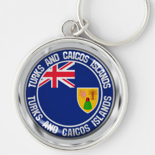 Chaveiro Ilhas Turcas e Caicos, ao redor da Emblem