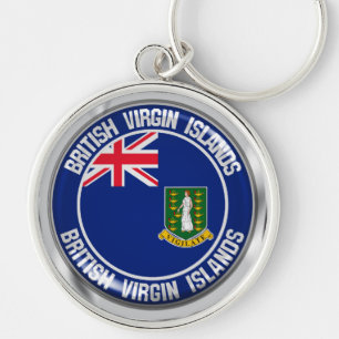 Chaveiro Ilhas Virgens Britânicas Round Emblem