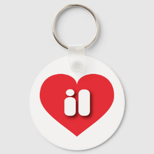 Chaveiro Illinois Red Heart - amor