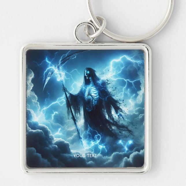 Chaveiro Iluminação das nuvens de tempestade fantasiosa (Frente)