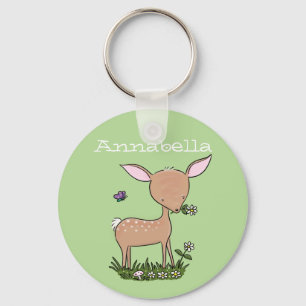 Chaveiro Ilustração adorável dos desenhos animados dos