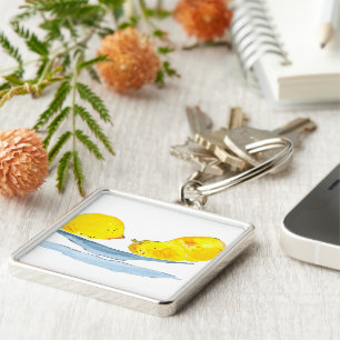 Chaveiro Ilustração artística de flores funerárias