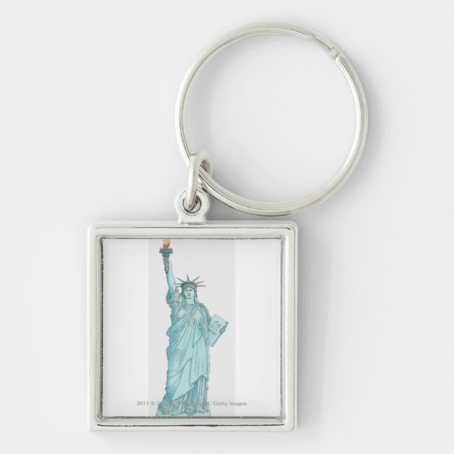 Chaveiro Ilustração da estátua da liberdade (Frente)