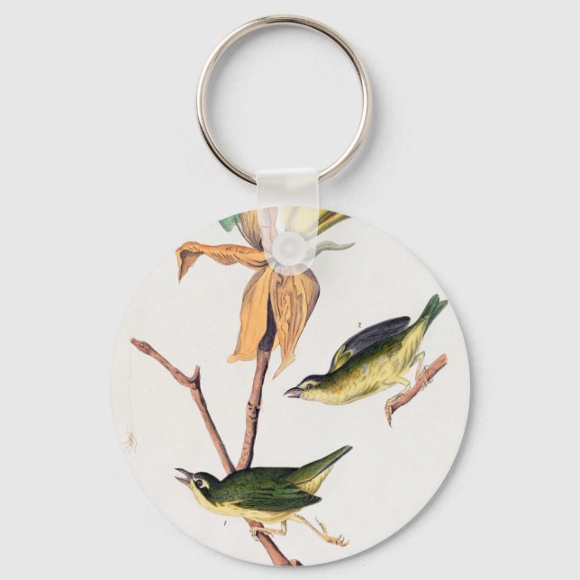 Chaveiro Ilustração de Aves de Caça-Voo do Kentucky (Frente)