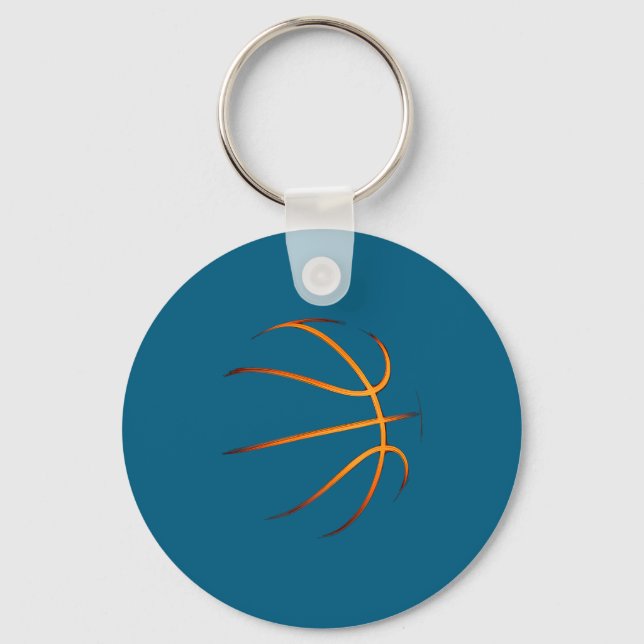 Chaveiro Ilustração de Basquete Bball (Frente)