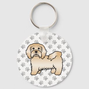 Chaveiro Ilustração de Cão de Cartoon Cute em Fawn Havan