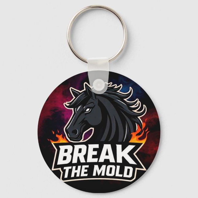 Chaveiro Ilustração de Cavalo com Texto Motivacional (Frente)