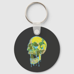 Chaveiro Ilustração de Caveira com Neon Pingando – Arte Gru