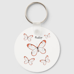Chaveiro Ilustração de desenho animado da borboleta