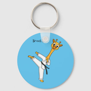 Chaveiro Ilustração de desenho animado de Kung Fu girafa