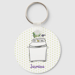 Chaveiro Ilustração de desenho animado de máquina de lavar