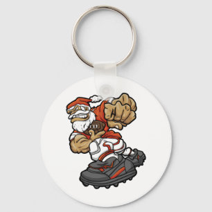 Chaveiro Ilustração de Futebol do Papai Noel