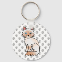 Ilustração de Gato Birmanês Tabby Ponto Vermelho /