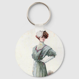 Chaveiro Ilustração de Moda das Senhoras Vintage 1907