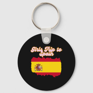 Chaveiro Ilustração de Sinalizador de Espanha De Viagem Par