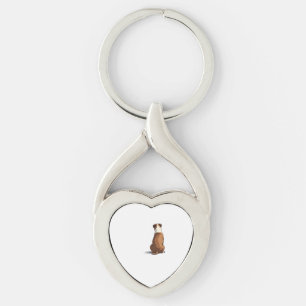 Chaveiro Ilustração de Vista Posterior de Bulldog Vintage A