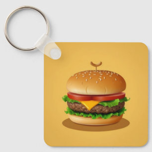Chaveiro Ilustração de Yummy Cheeseburger