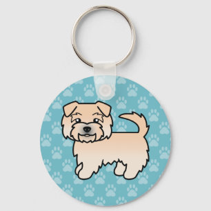 Chaveiro Ilustração do Cão de Cartoon Norfolk Terrier Wheat