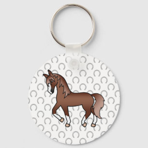Chaveiro Ilustração do desenho animado de cavalos de Trote