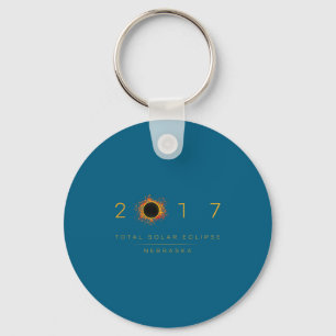 Chaveiro Ilustração do Eclipse Solar Total Nebraska 2017