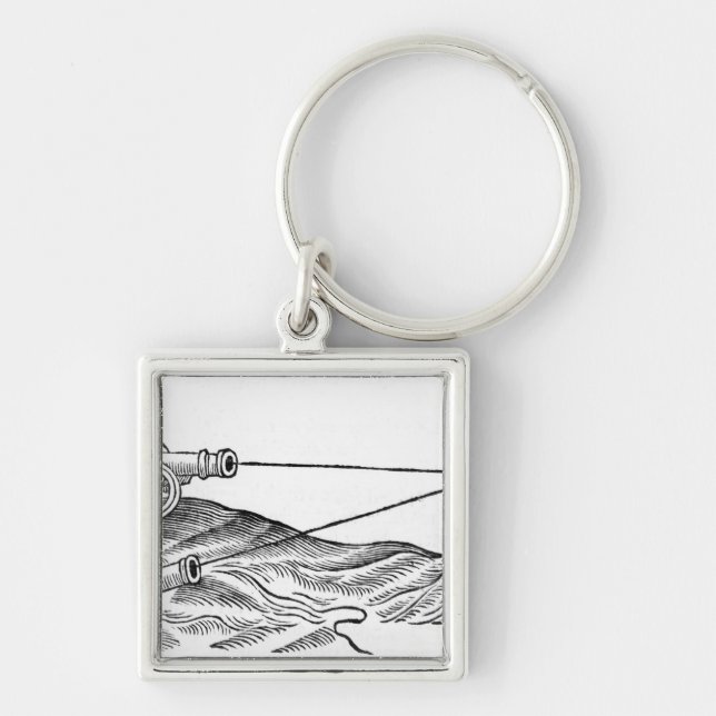 Chaveiro Ilustração do fogo de canhão (Frente)